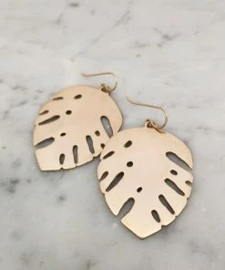 Mimosa Handcrafted JEWELRY Mimosa Monstera Earrings