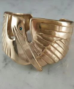 Mimosa Handcrafted Mimosa Pelican Cuff + Turquoise Eye JEWELRY