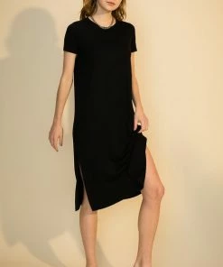 Wanderlust By Abby NEW T-Shirt Dress With Side Slits