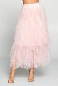 Wanderlust By Abby NEW Ruffle Midi Skirt