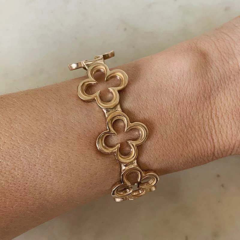Mimosa Handcrafted JEWELRY Mimosa Quatrefoil Cuff 6 Mimosa Handcrafted JEWELRY Mimosa Quatrefoil Cuff