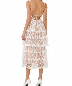 Wanderlust By Abby Crochet Layered Midi Dress