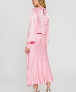 Wanderlust By Abby Satin Maxi Skirt 2.0 NEW