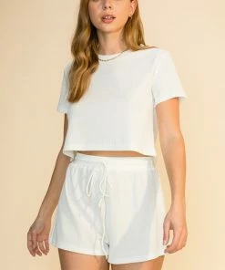 Wanderlust By Abby NEW Solid Ribbed Shorts