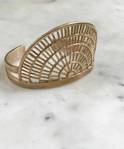 Mimosa Handcrafted Mimosa Shimmering Sun Cuff Bracelet