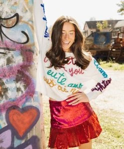 NEW Queen Of Sparkles I Love You Sweater