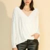 Wanderlust By Abby Surplice Front V Neck Long Sleeve Top