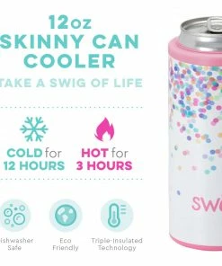 Wanderlust By Abby NEW Confetti Skinny Can Cooler (12 Oz)