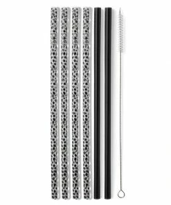 Wanderlust By Abby Spot On + Black Reusable Straw Set