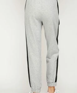 Wanderlust By Abby Faux Leather Contrast Joggers