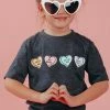 Wanderlust By Abby NEW Kid's Charcoal Hearts Tee