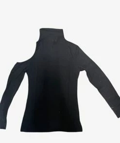 Wanderlust By Abby Mock Neck Cold Shoulder Top