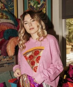 CLOTHING Queen Of Sparkles Pizza Sweatshirt