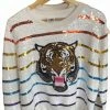 Queen Of Sparkles Tiger Head Sweatshirt