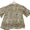 Wanderlust By Abby Leopard Print Flowy Top NEW
