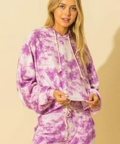 Wanderlust By Abby Tie Dye Oversized Balloon Sleeve Hoodie