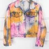 Wanderlust By Abby Tie Dye Denim Jacket NEW