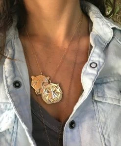 Mimosa Handcrafted Mimosa Large Tiger Necklace JEWELRY