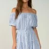 Wanderlust By Abby NEW Off The Shoulder Striped Dress
