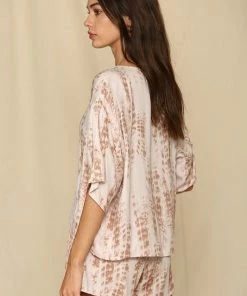 Wanderlust By Abby Washed Tie-Dye Top NEW