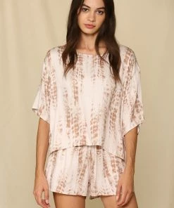 Wanderlust By Abby Washed Tie-Dye Top NEW