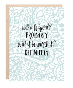Lion Heart Prints NEW Will It Be Hard? Greeting Card