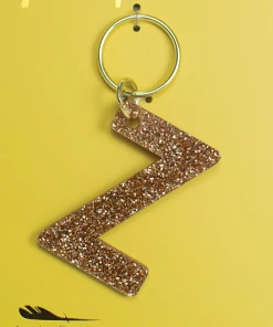 Wanderlust By Abby Glitter Letter Keychain NEW